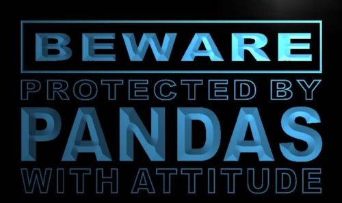Beware Pandas Neon Light Sign